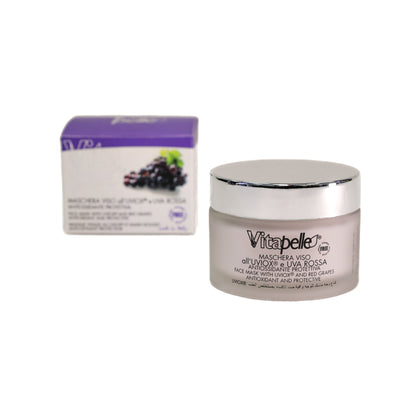 Maschera Viso Uviox e Uva Rossa 50 ml
