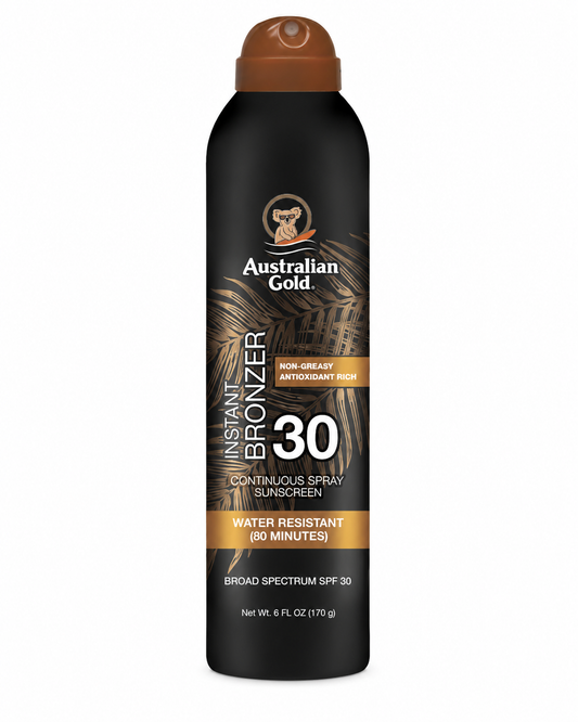 Australian Gold Spray Solare SPF 30 con Bronzer