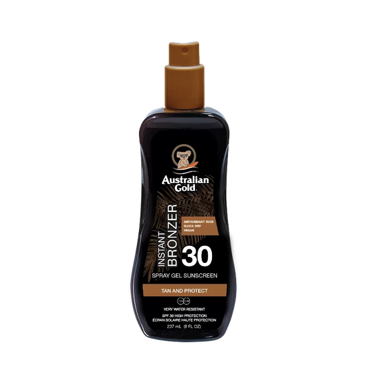 Australian Gold Spray Gel SPF 30 con Bronzer