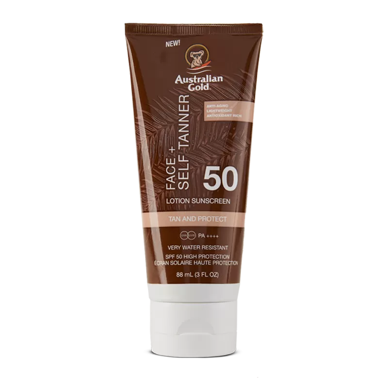 Australian Gold Crema Viso SPF 50 Autoabbronzante